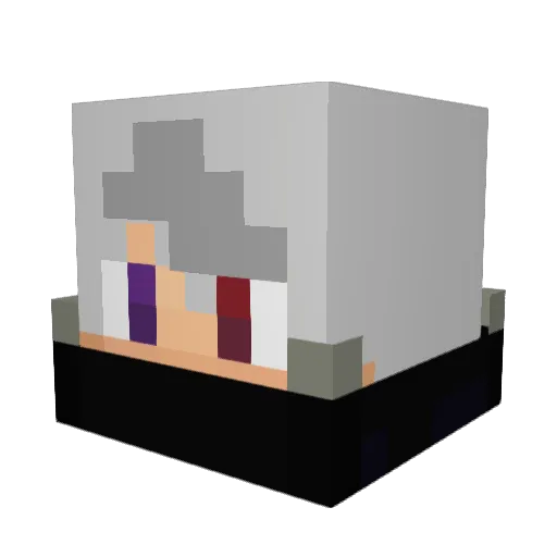 Gon1234MC Minecraft avatar head, 3D render