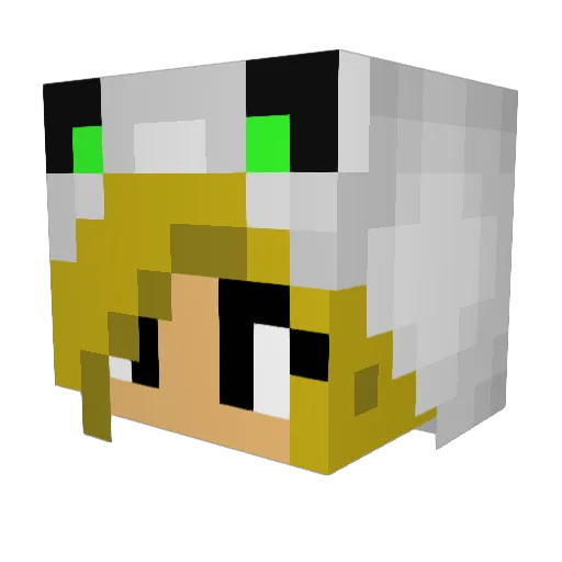 GonLEXI Minecraft avatar head, 3D render