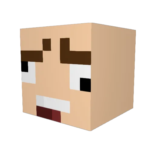 GonNuts Minecraft avatar head, 3D render