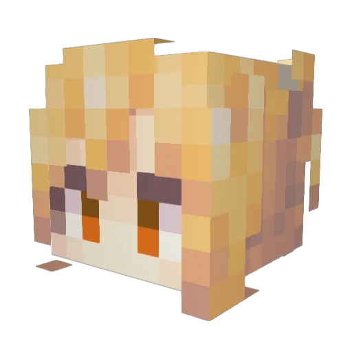 GonNyong Minecraft avatar head, 3D render