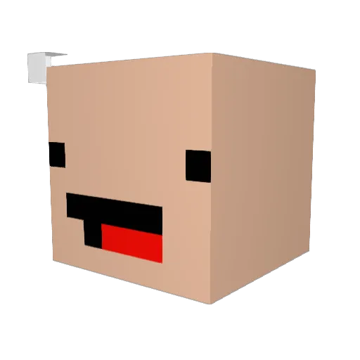 GonSai Minecraft avatar head, 3D render