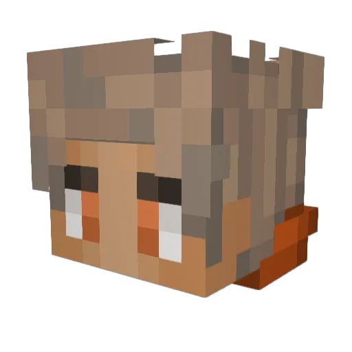 GonTira Minecraft avatar head, 3D render