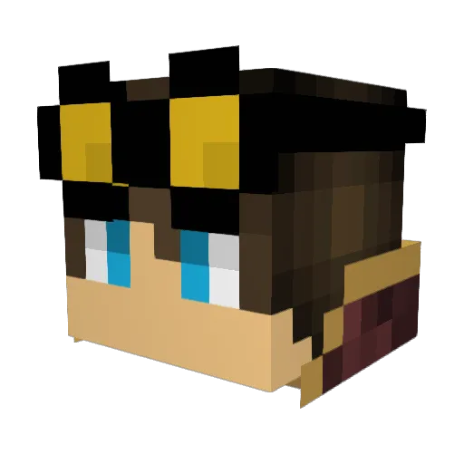 GonXavier Minecraft avatar head, 3D render