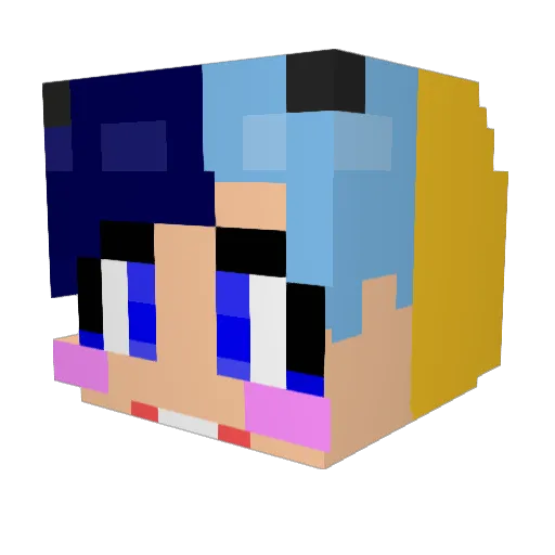 Gon_E Minecraft avatar head, 3D render