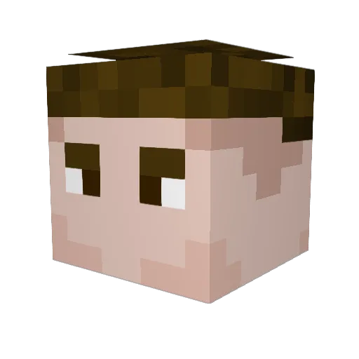 Gonalucax Minecraft avatar head, 3D render