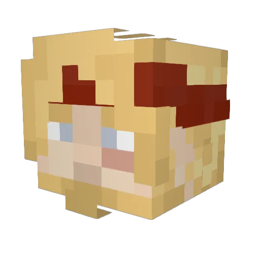 GoncaloAnt Minecraft avatar head, 3D render