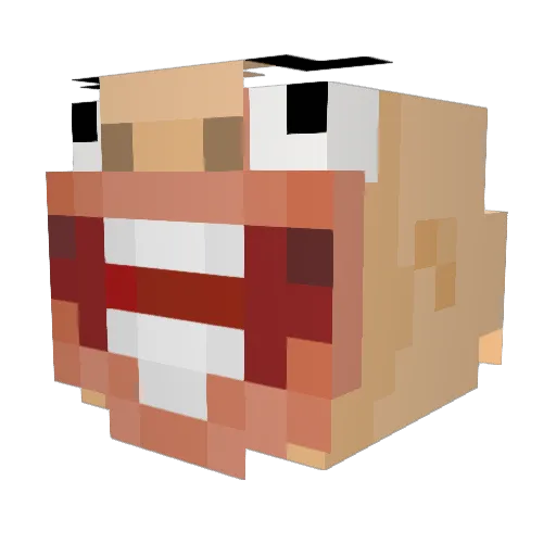 Goncalop_ Minecraft avatar head, 3D render