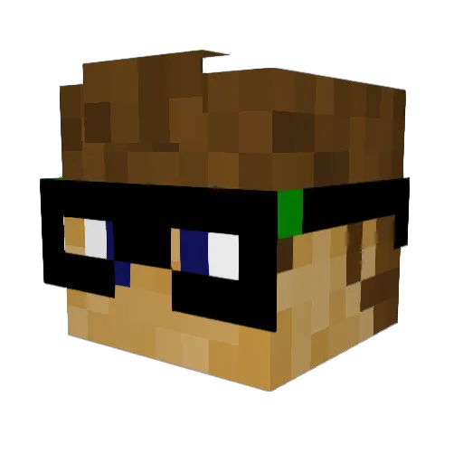 Gonchosex Minecraft avatar head, 3D render
