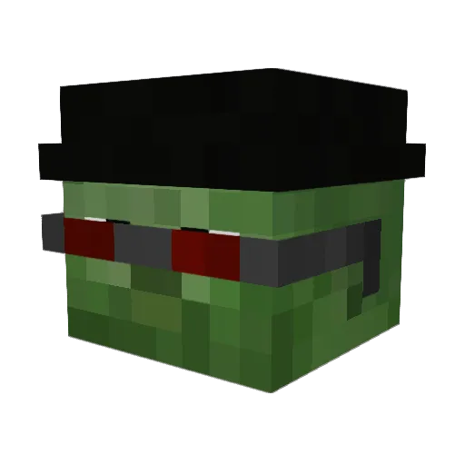 Goncwer Minecraft avatar head, 3D render