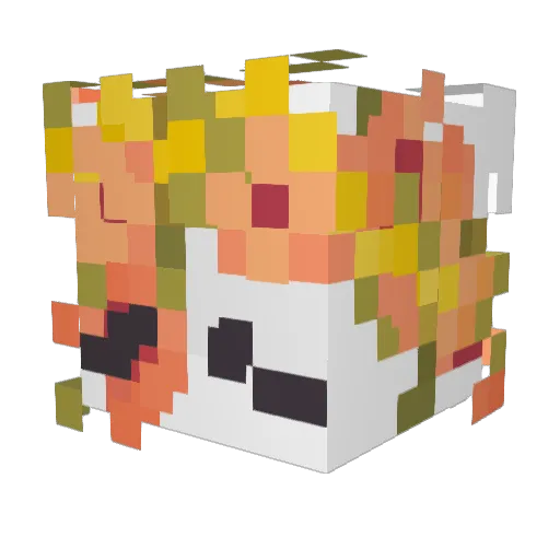 GoneDigital Minecraft avatar head, 3D render