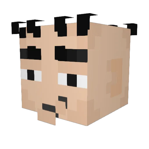 GonerRequiem Minecraft avatar head, 3D render