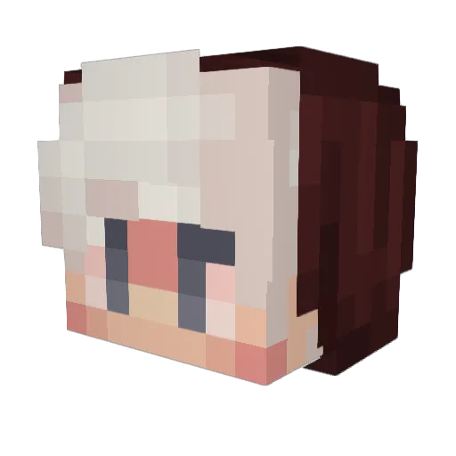 Gonesy Minecraft avatar head, 3D render