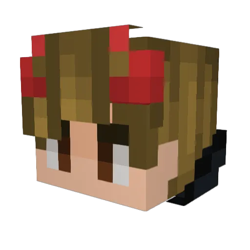 Gong_Jr Minecraft avatar head, 3D render