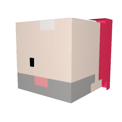Gong_Ju Minecraft avatar head, 3D render