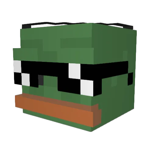 GongasFaria Minecraft avatar head, 3D render