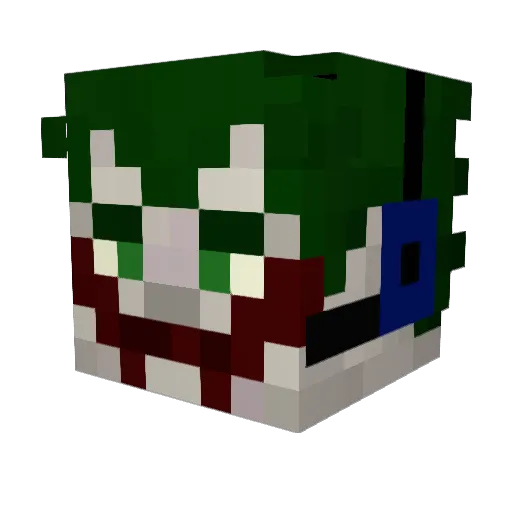 Gongassasin Minecraft avatar head, 3D render