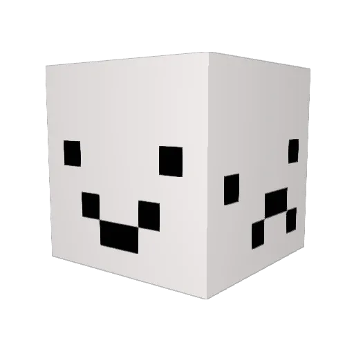 Gongx2 Minecraft avatar head, 3D render