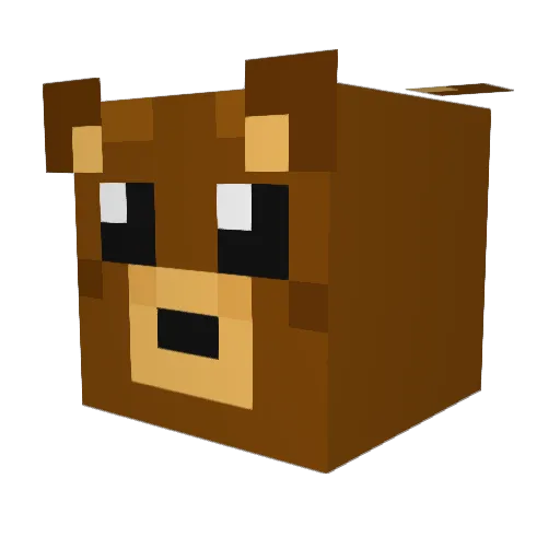 Gonhin Minecraft avatar head, 3D render