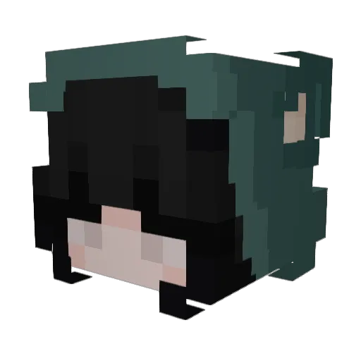 GonnaEat Minecraft avatar head, 3D render