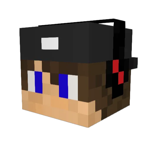 Gonnzilla Minecraft avatar head, 3D render