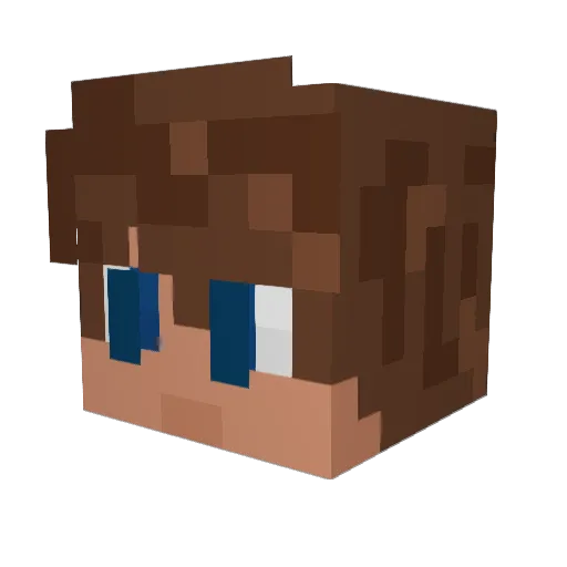 Gonorlo Minecraft avatar head, 3D render