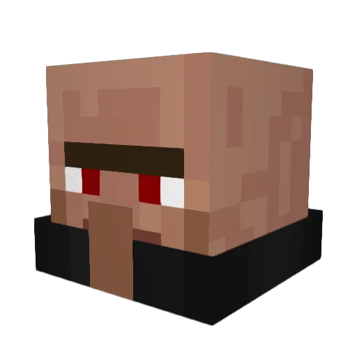 Gonti Minecraft avatar head, 3D render