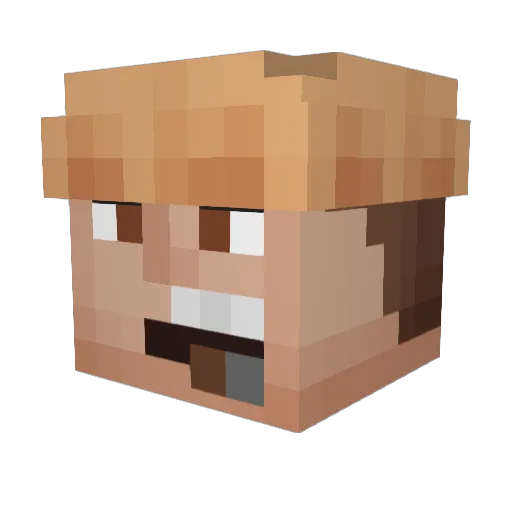 Gonvik Minecraft avatar head, 3D render