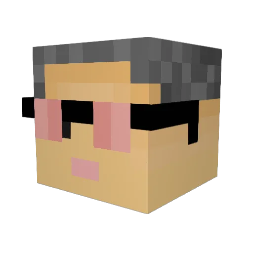 Gonza103 Minecraft avatar head, 3D render