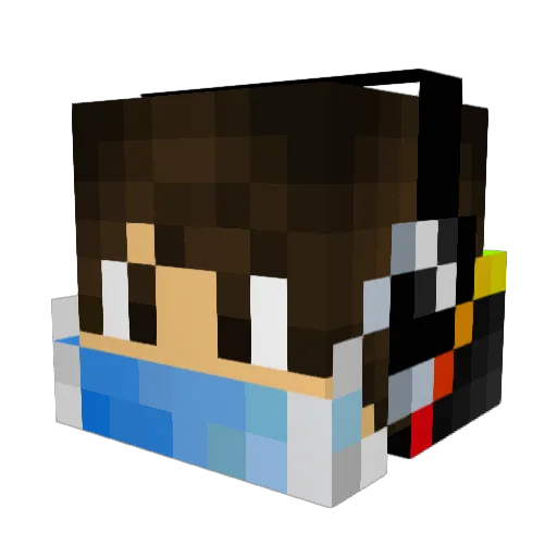 GonzaADC Minecraft avatar head, 3D render