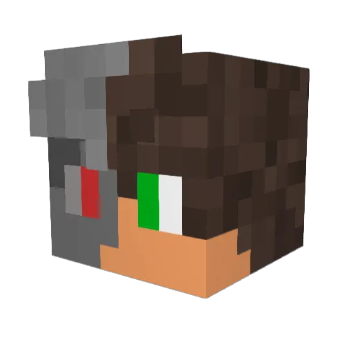 GonzaGTX Minecraft avatar head, 3D render