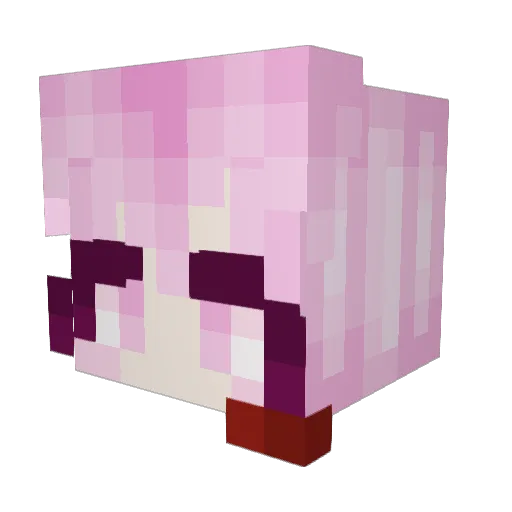 GonzaKunn Minecraft avatar head, 3D render