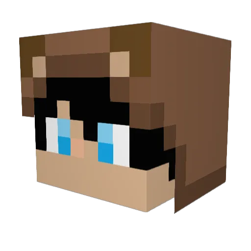 GonzaTroncoso Minecraft avatar head, 3D render