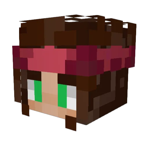 GonzaTube1 Minecraft avatar head, 3D render