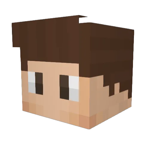 GonzoDann Minecraft avatar head, 3D render