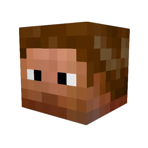 Gonzonti Minecraft avatar head, 3D render