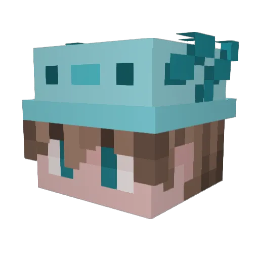 GooLor Minecraft avatar head, 3D render
