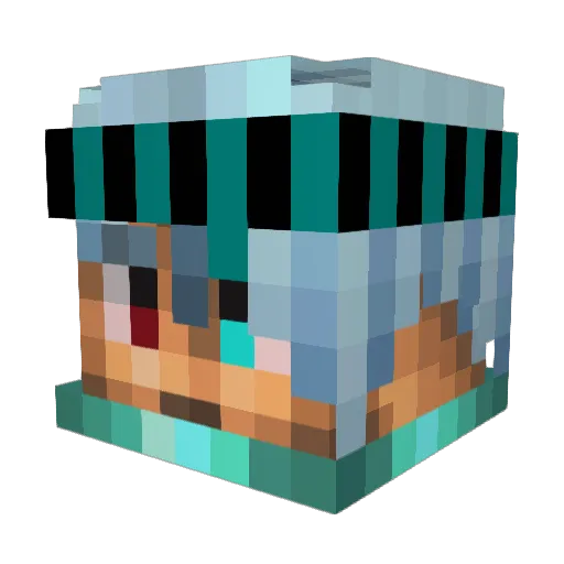 GooNiees Minecraft avatar head, 3D render