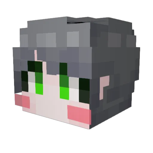 Goo_Oh Minecraft avatar head, 3D render