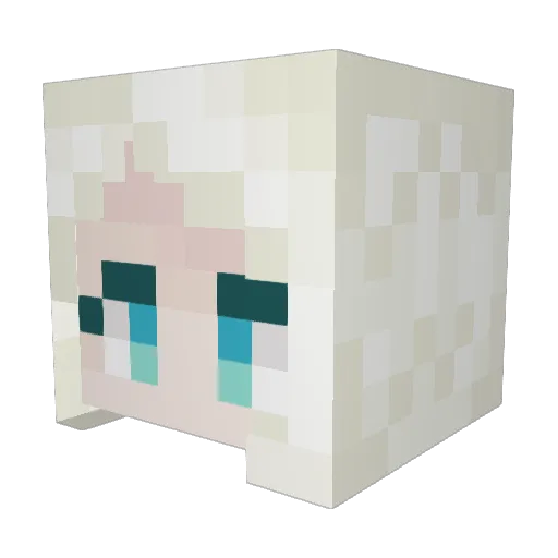 GoobMonster Minecraft avatar head, 3D render