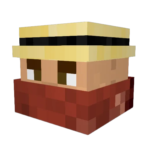 GoobSlayer Minecraft avatar head, 3D render