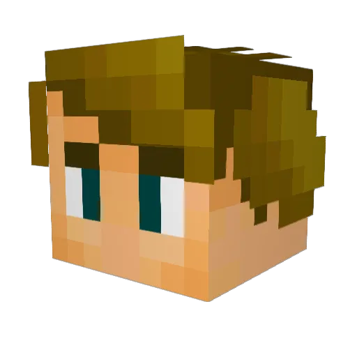 GoobTheNo0b Minecraft avatar head, 3D render