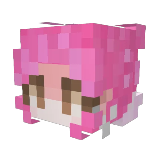 Goobaroobie Minecraft avatar head, 3D render
