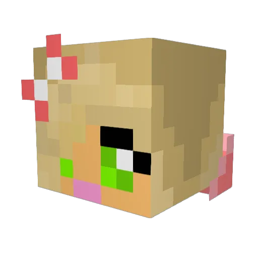 GooberGirl1124 Minecraft avatar head, 3D render