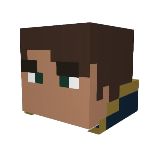 Goober_ Minecraft avatar head, 3D render