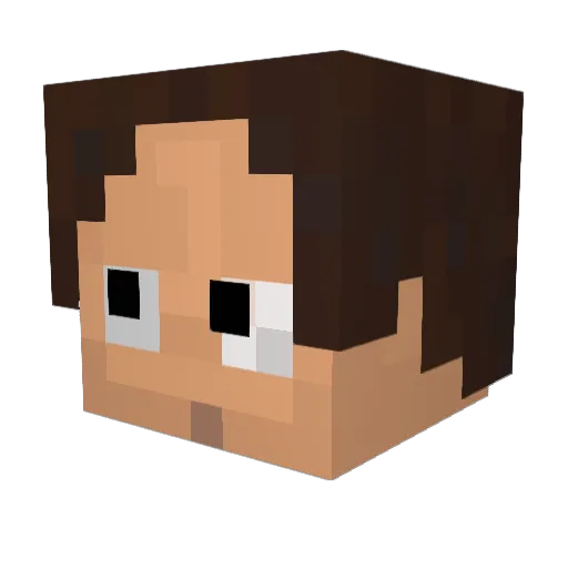 Goobinite Minecraft avatar head, 3D render