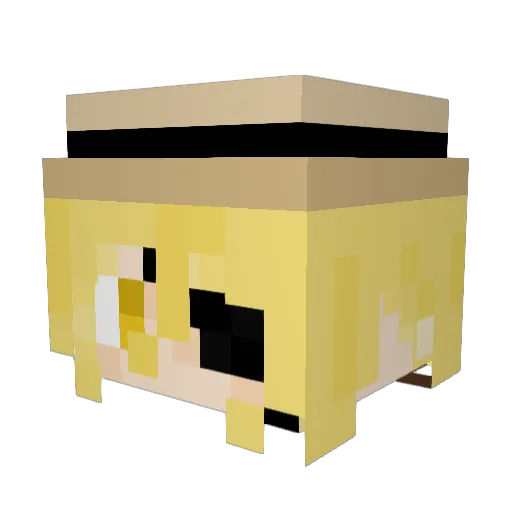 GoobleGnaut Minecraft avatar head, 3D render