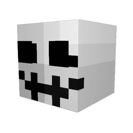 GoobyBoop Minecraft avatar head, 3D render