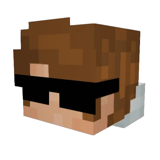 GoodBoyBen Minecraft avatar head, 3D render