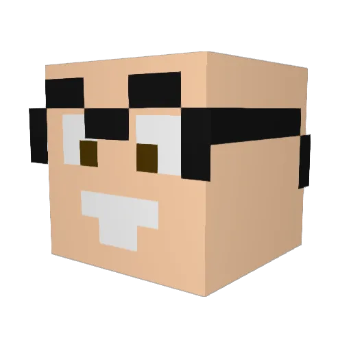 GoodBoyBones Minecraft avatar head, 3D render