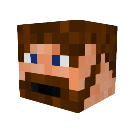GoodBoyRussian Minecraft avatar head, 3D render